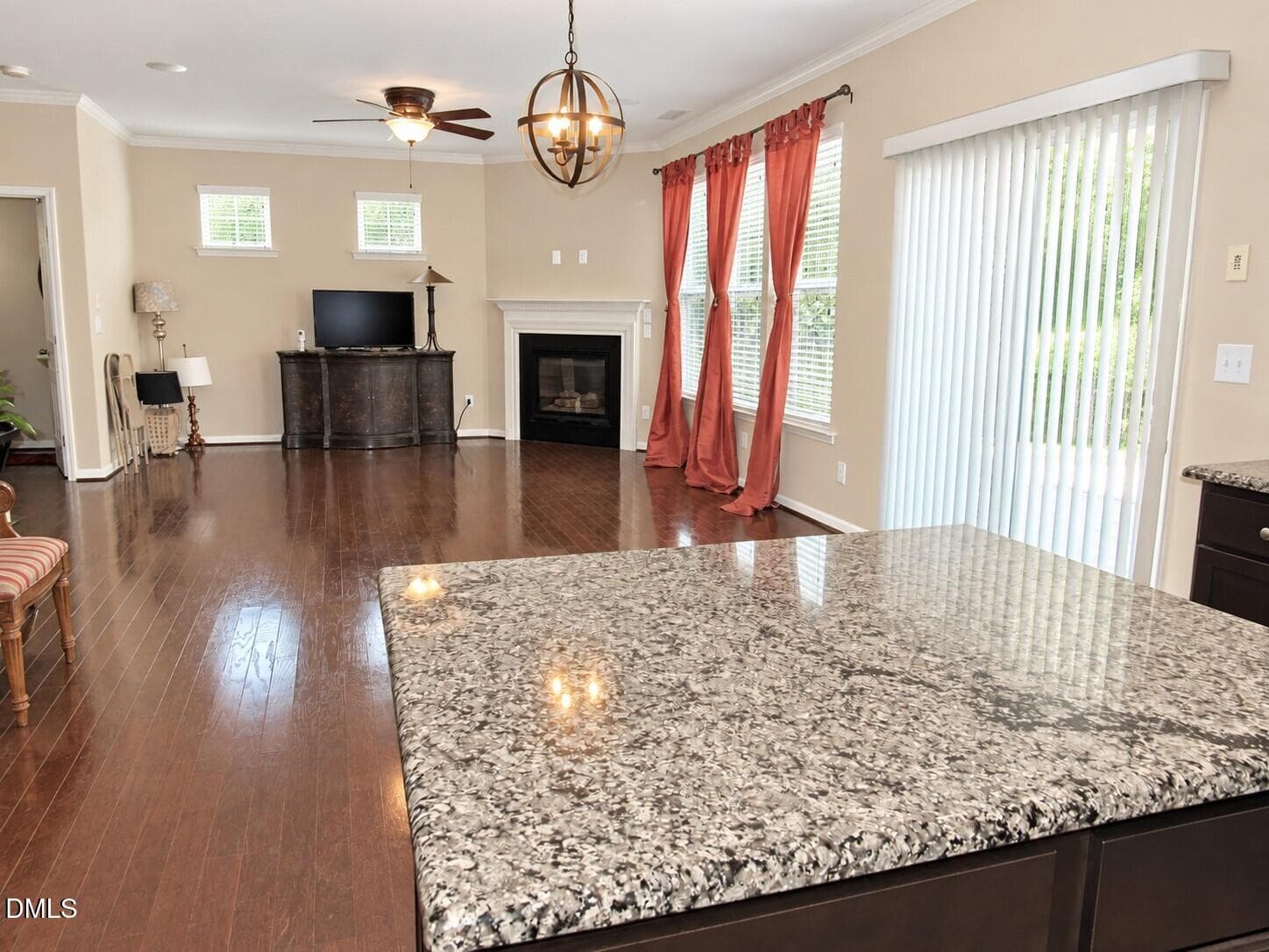 Open kitchen and living room - 724 Forrest Lane, Creedmoor, NC 27522