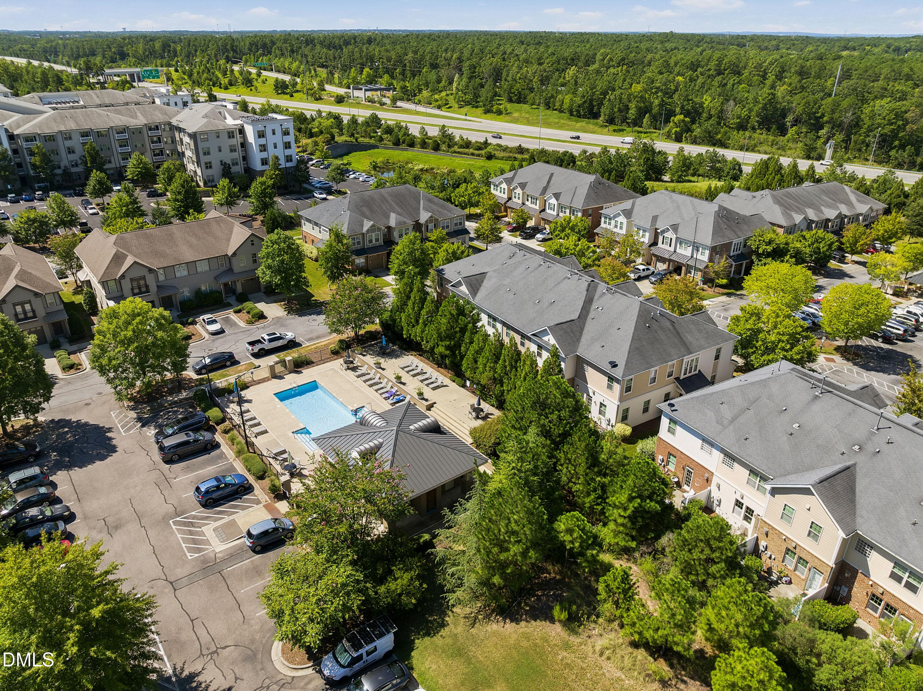 Neighborhood Aerial - 501 Finsbury Street Apt 303, Durham, NC 27703, Durham