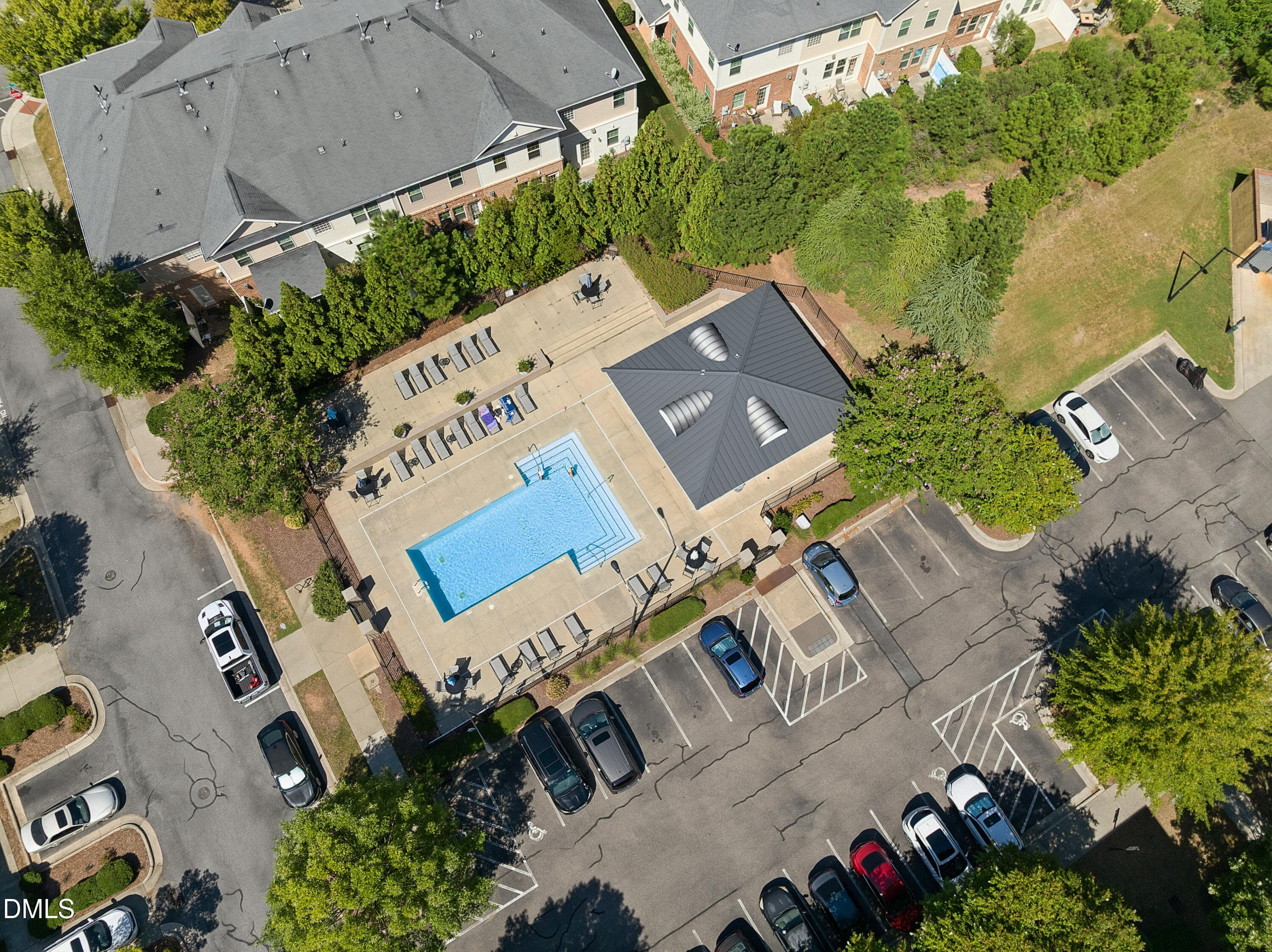 Community Pool Aerial - 501 Finsbury Street Apt 303, Durham, NC 27703, Durham
