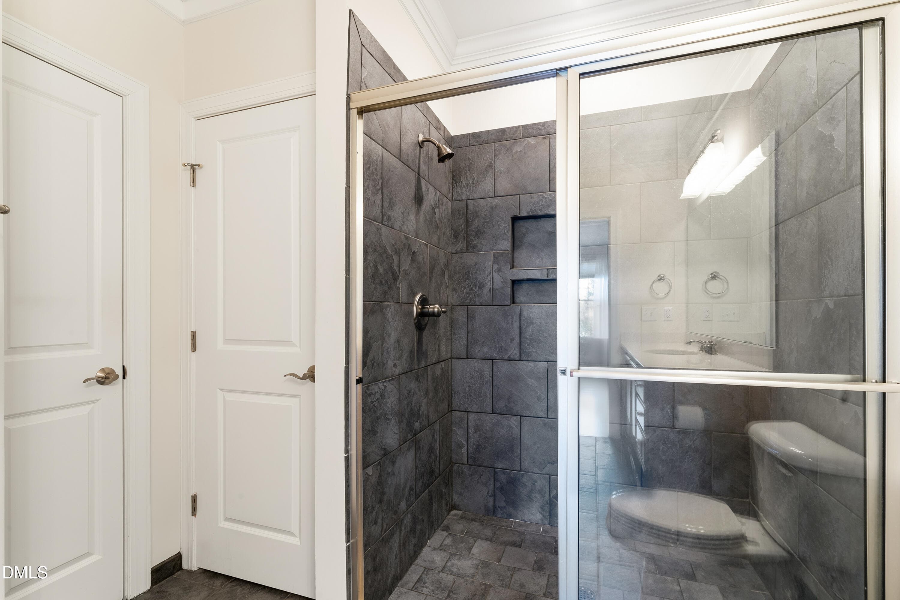 Primary Bathroom Shower - 501 Finsbury Street Apt 303, Durham, NC 27703, Durham