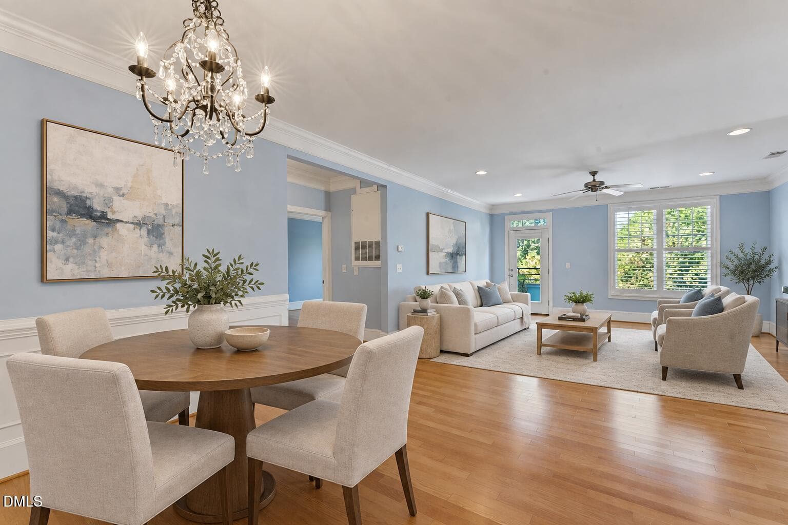 Dining & Living Area | Virtually Staged - 501 Finsbury Street Apt 303, Durham, NC 27703, Durham