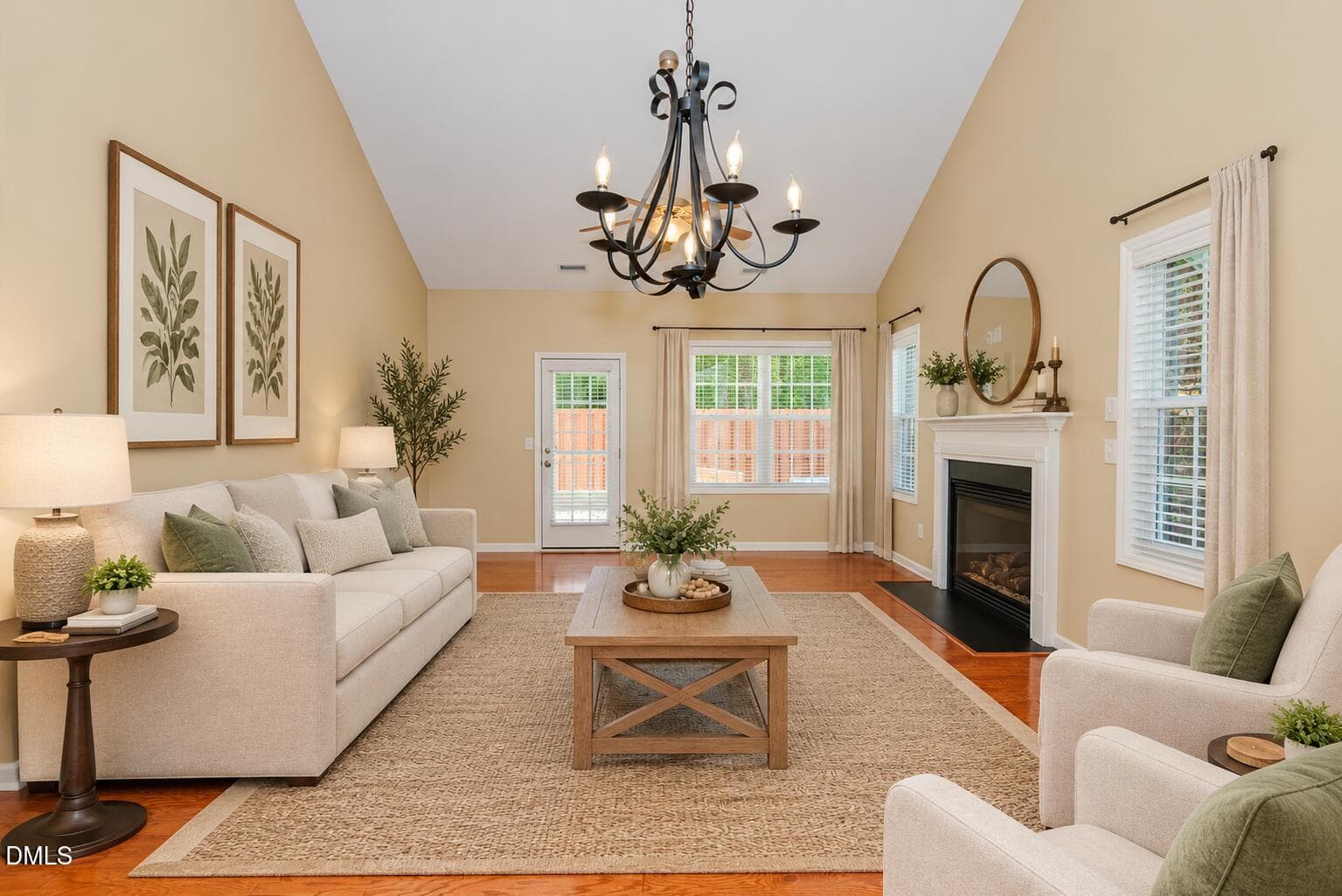 Living Room Virtually staged - 119 Starling Street, Mebane, NC 27302, Mebane