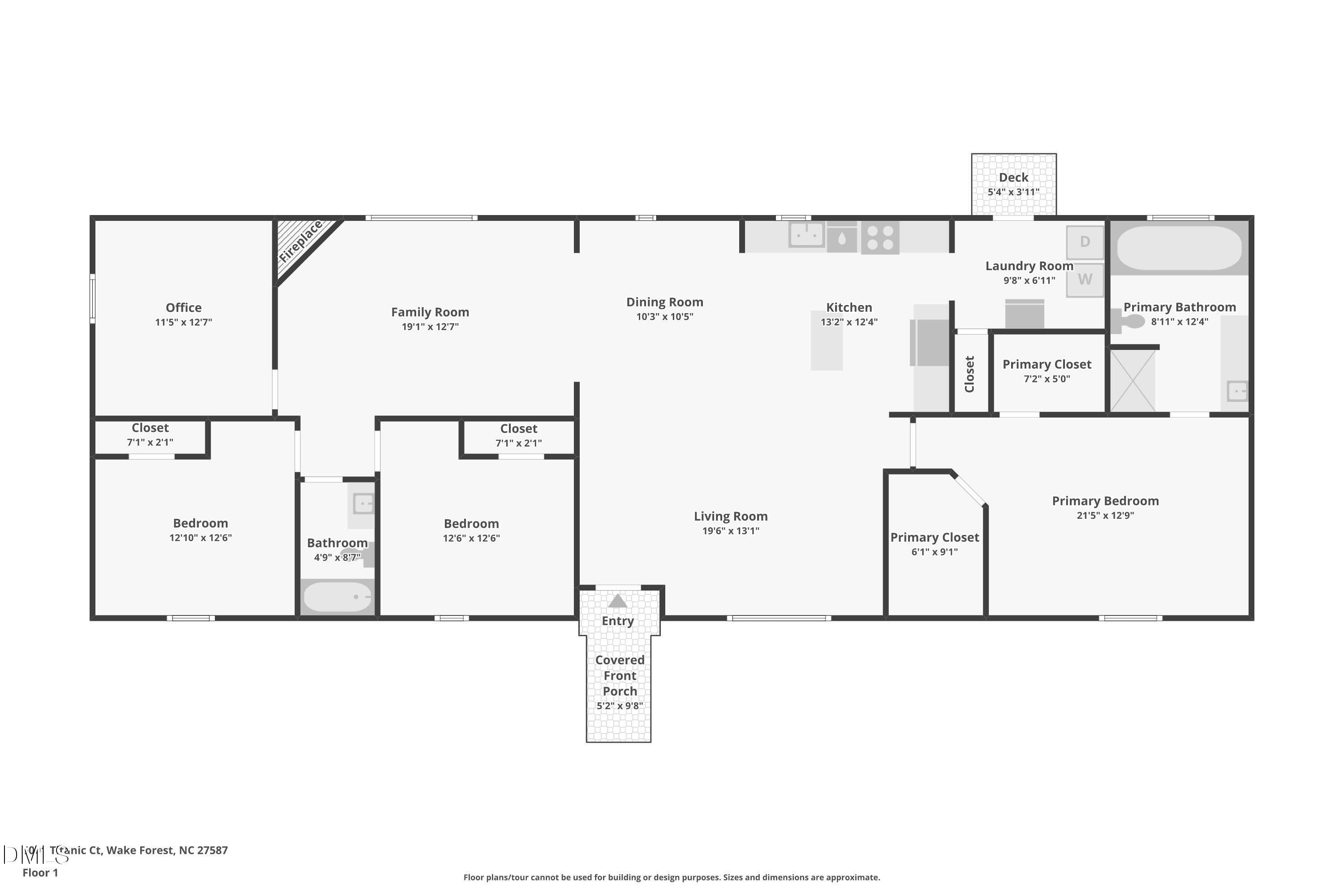 1-floor-1 - 6001 Titanic Court, Wake Forest, NC 27587, Wake Forest