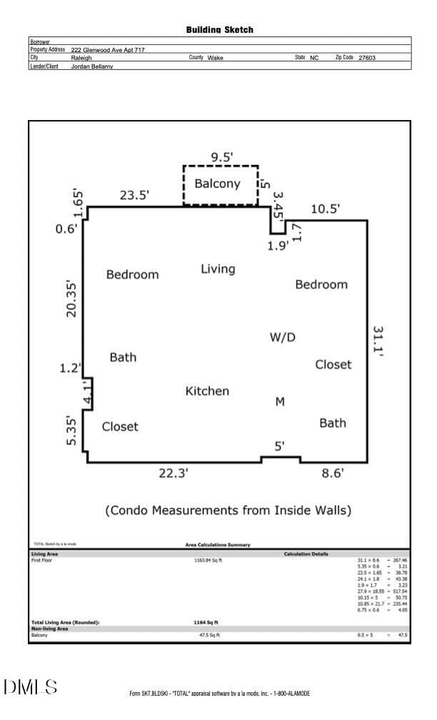 222 Glenwood Ave #717 Measure - 222 Glenwood Avenue 717, Raleigh, NC 27603, Raleigh