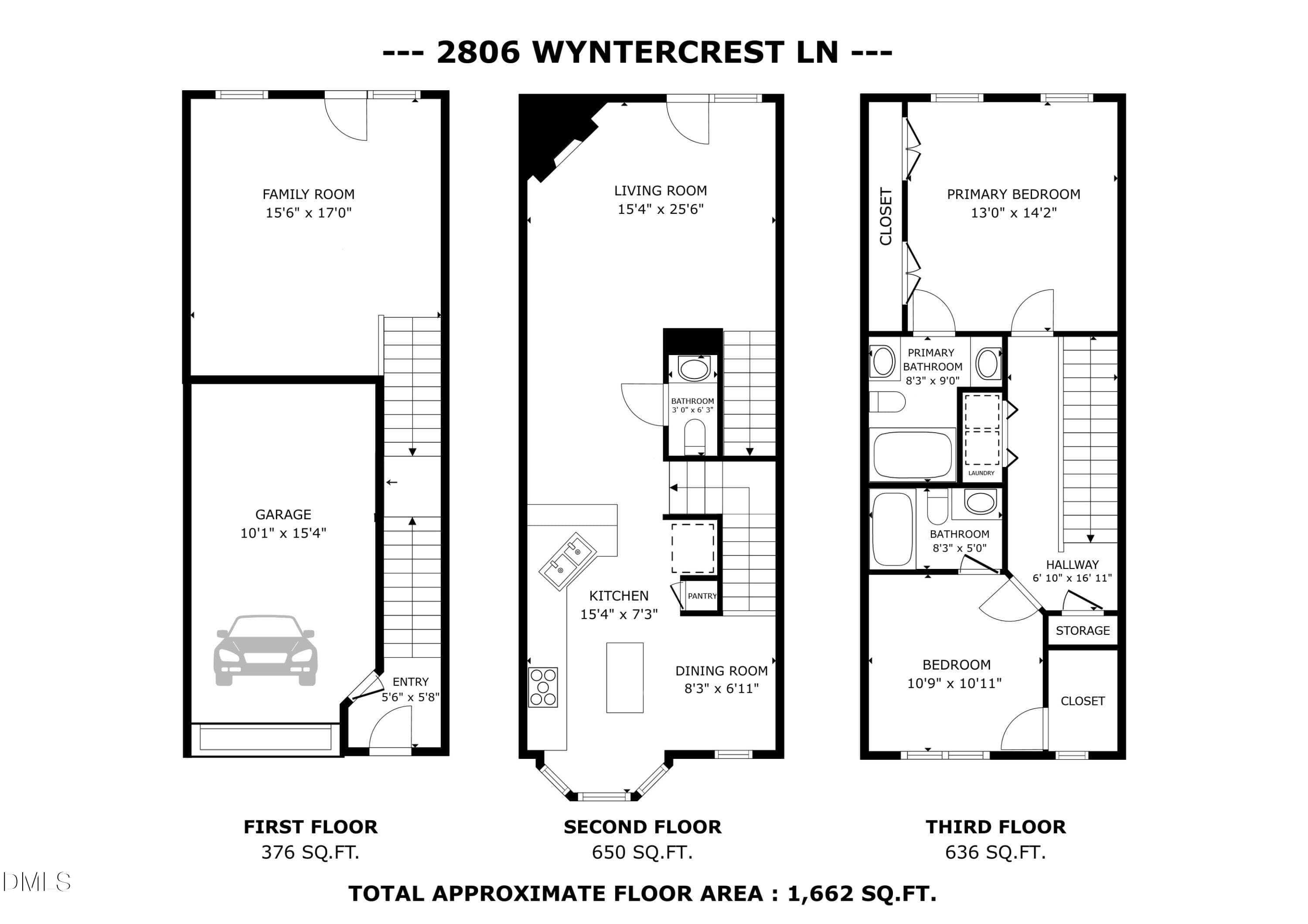 Wyntercrest - Floorplan - 2806 Wyntercrest Lane, Durham, NC 27713, Durham