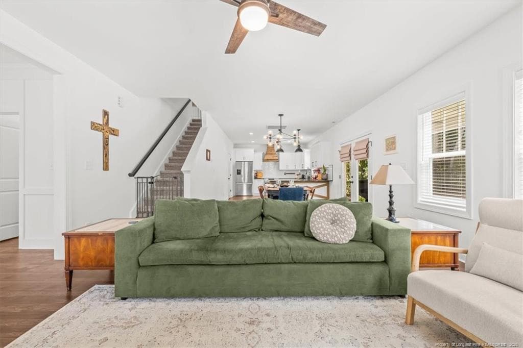 Family Room to Dining and Kitchen - 123 Sears Drive, Cameron, NC 28326