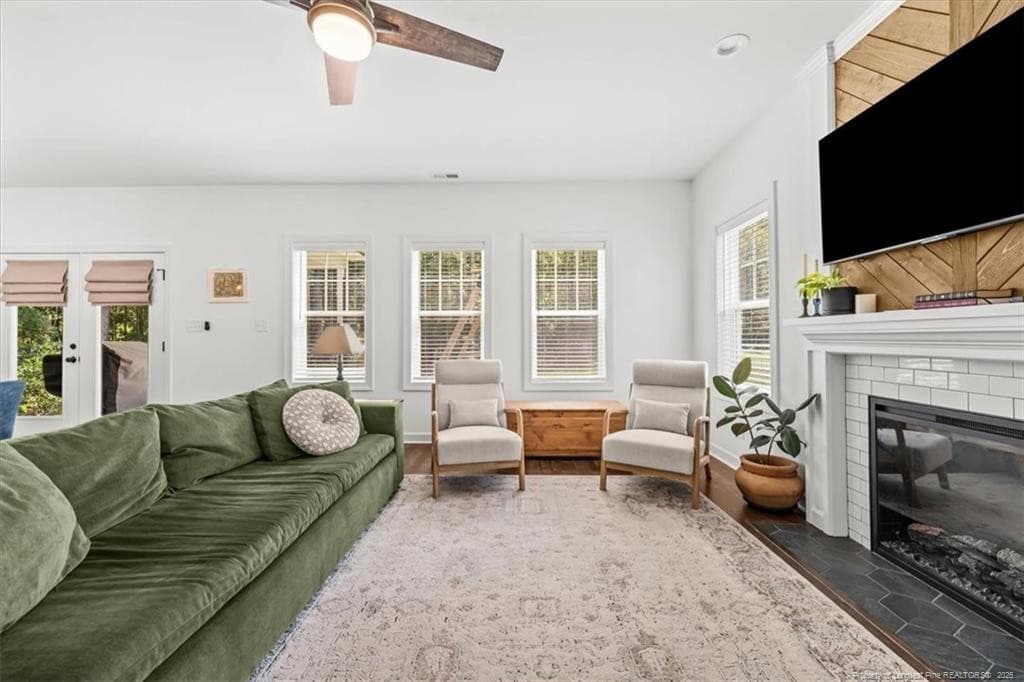 Spacious Family Room with Fireplace - 123 Sears Drive, Cameron, NC 28326