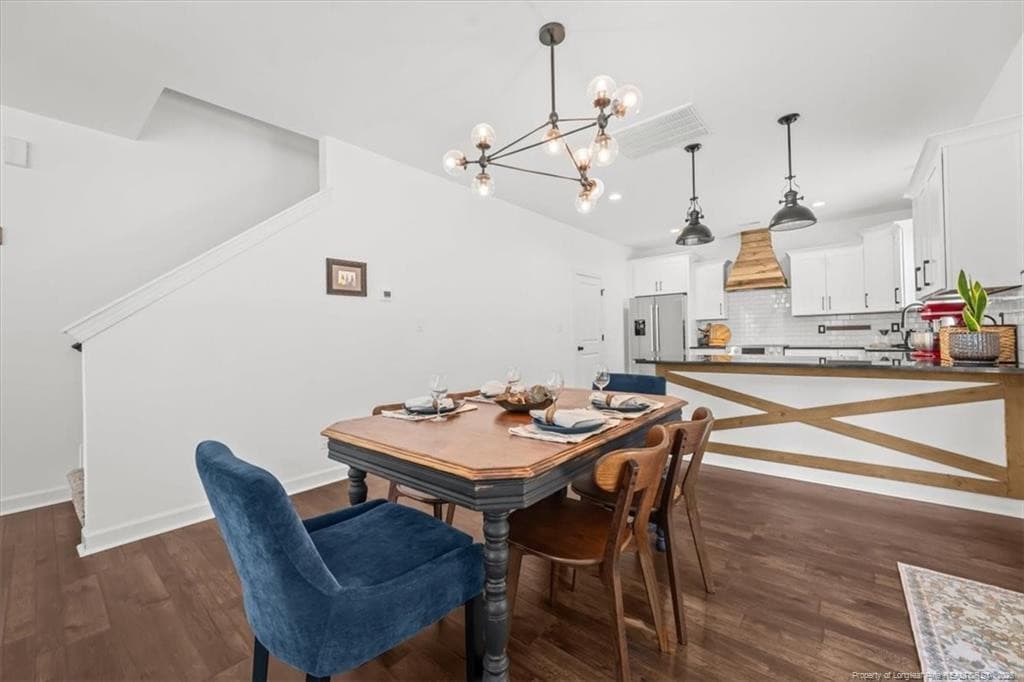 Dining to Kitchen with Bar - 123 Sears Drive, Cameron, NC 28326