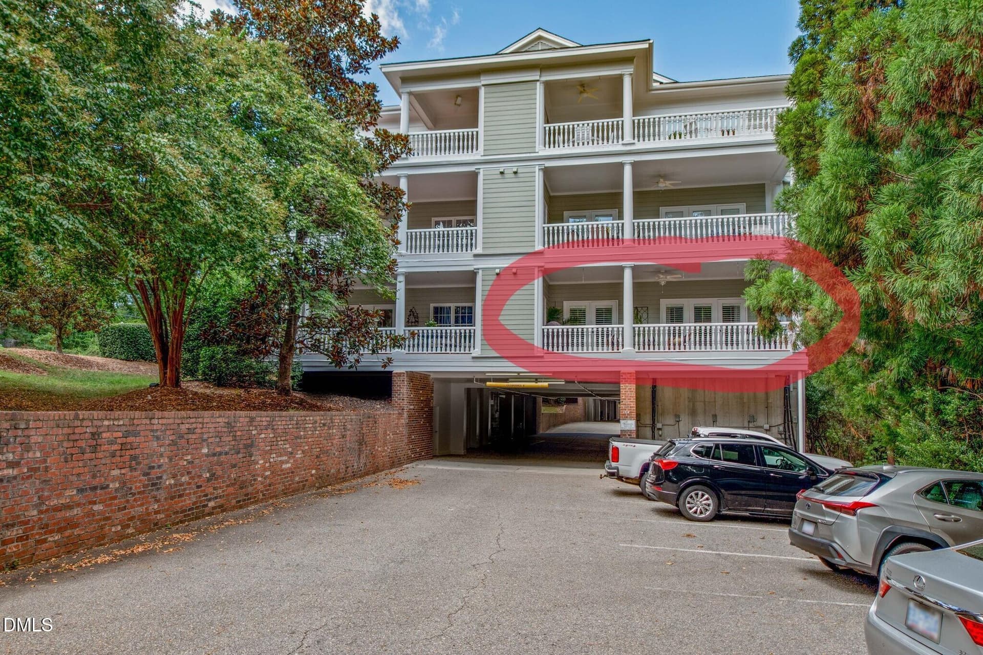 Balcony highlighted - 7510 Lead Mine Road 102, Raleigh, NC 27615