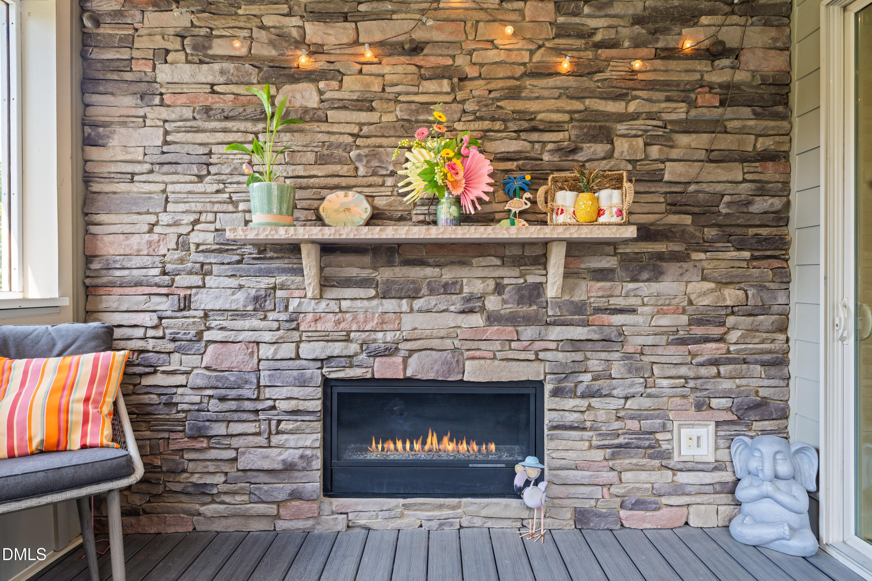 Fireplace on Screened Porch - 720 Channing Park Circle, Cary, NC 27519, Cary