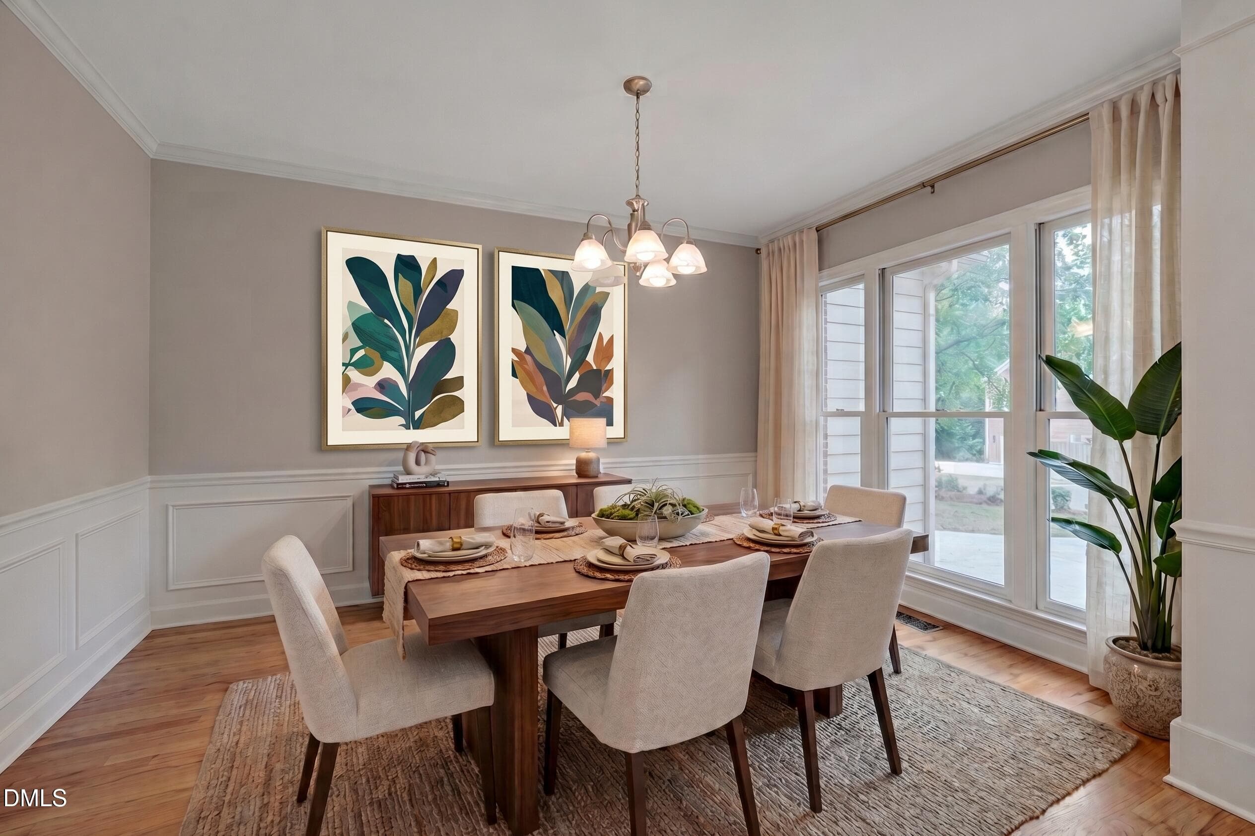 Dining Room Virtually Staged - 4003 Peachway Court, Durham, NC 27705, Durham