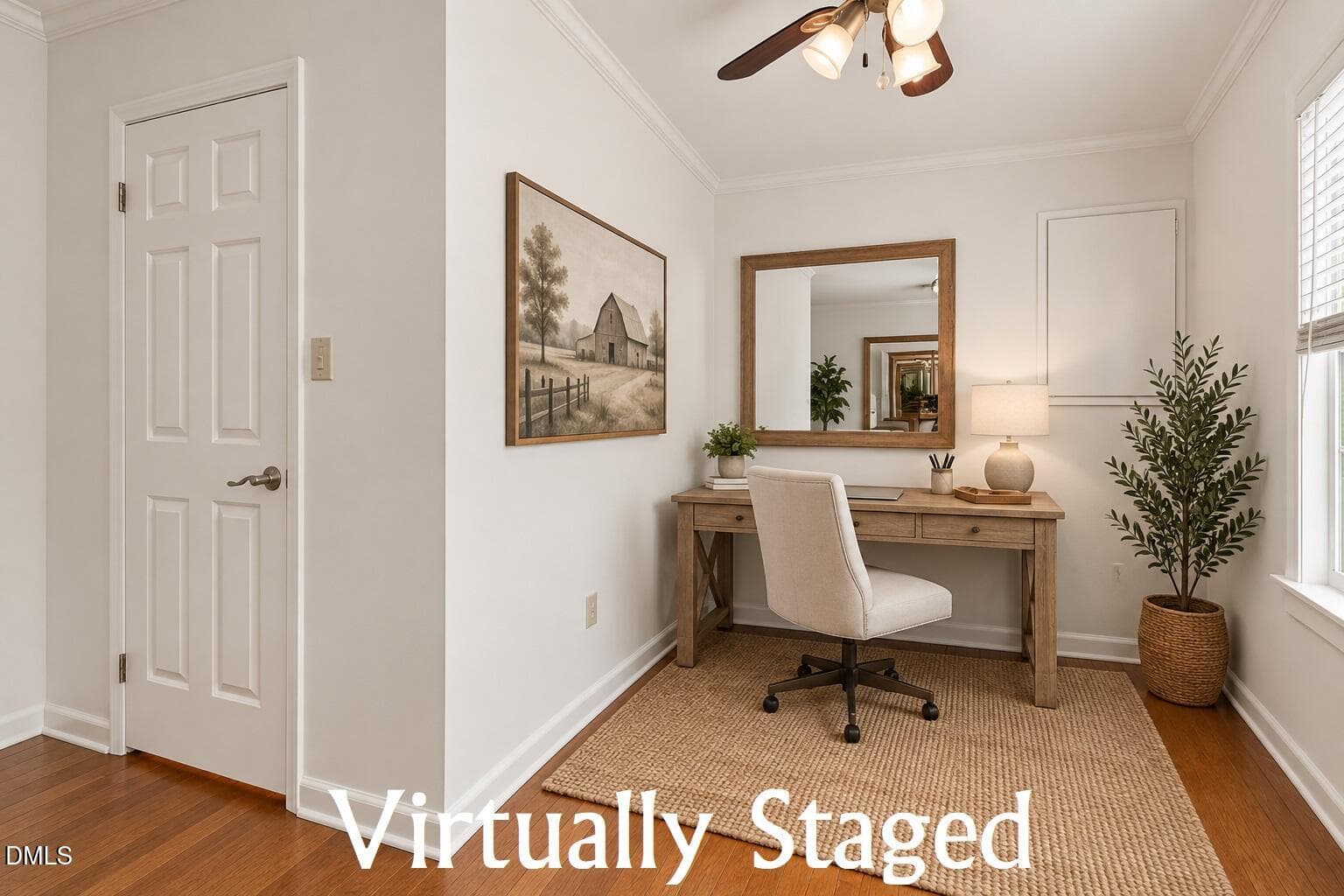 1st floor bedroom - virtually staged as - 3590 Tom Hunt Road, Oxford, NC 27565