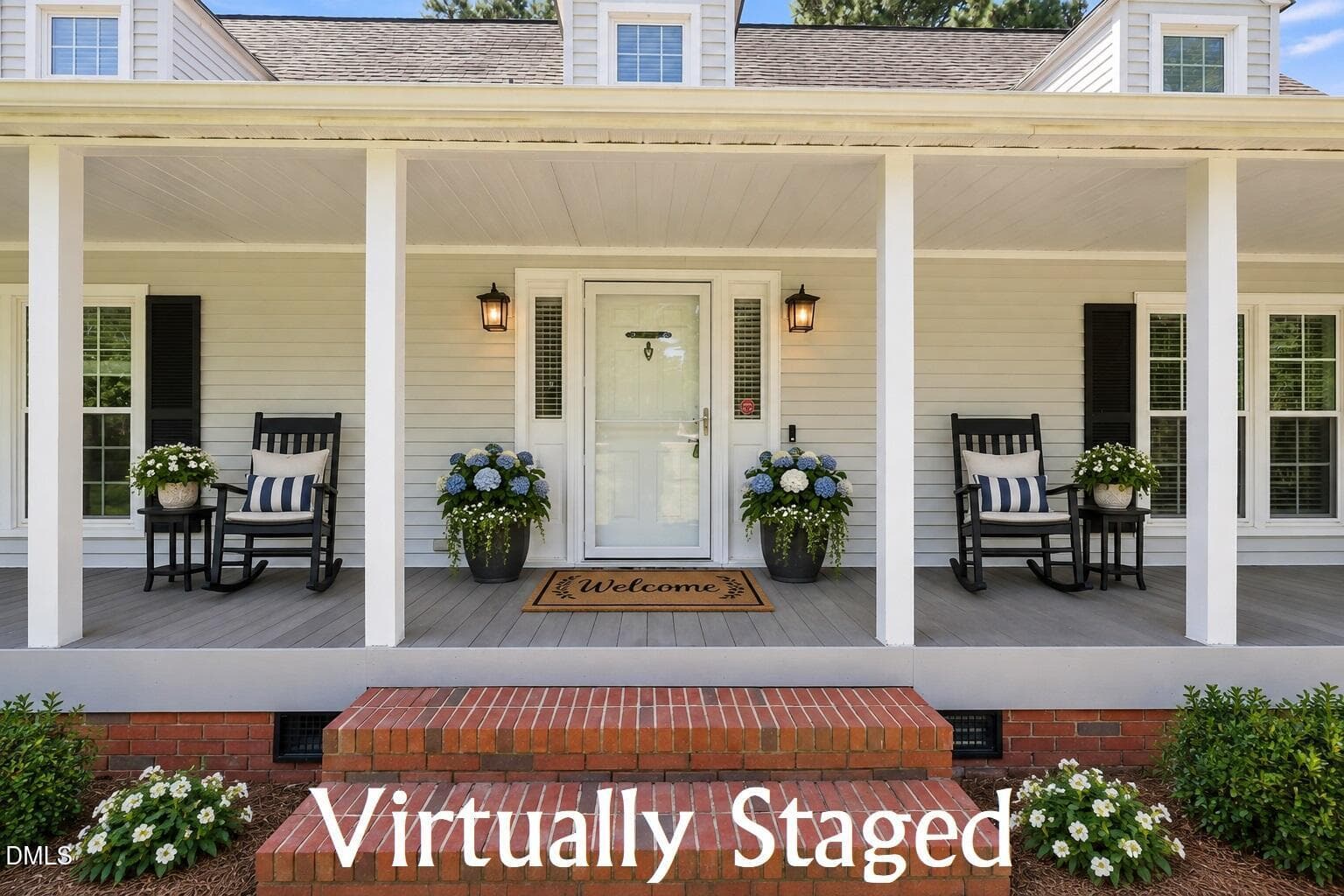 Front porch - virtually staged - 3590 Tom Hunt Road, Oxford, NC 27565