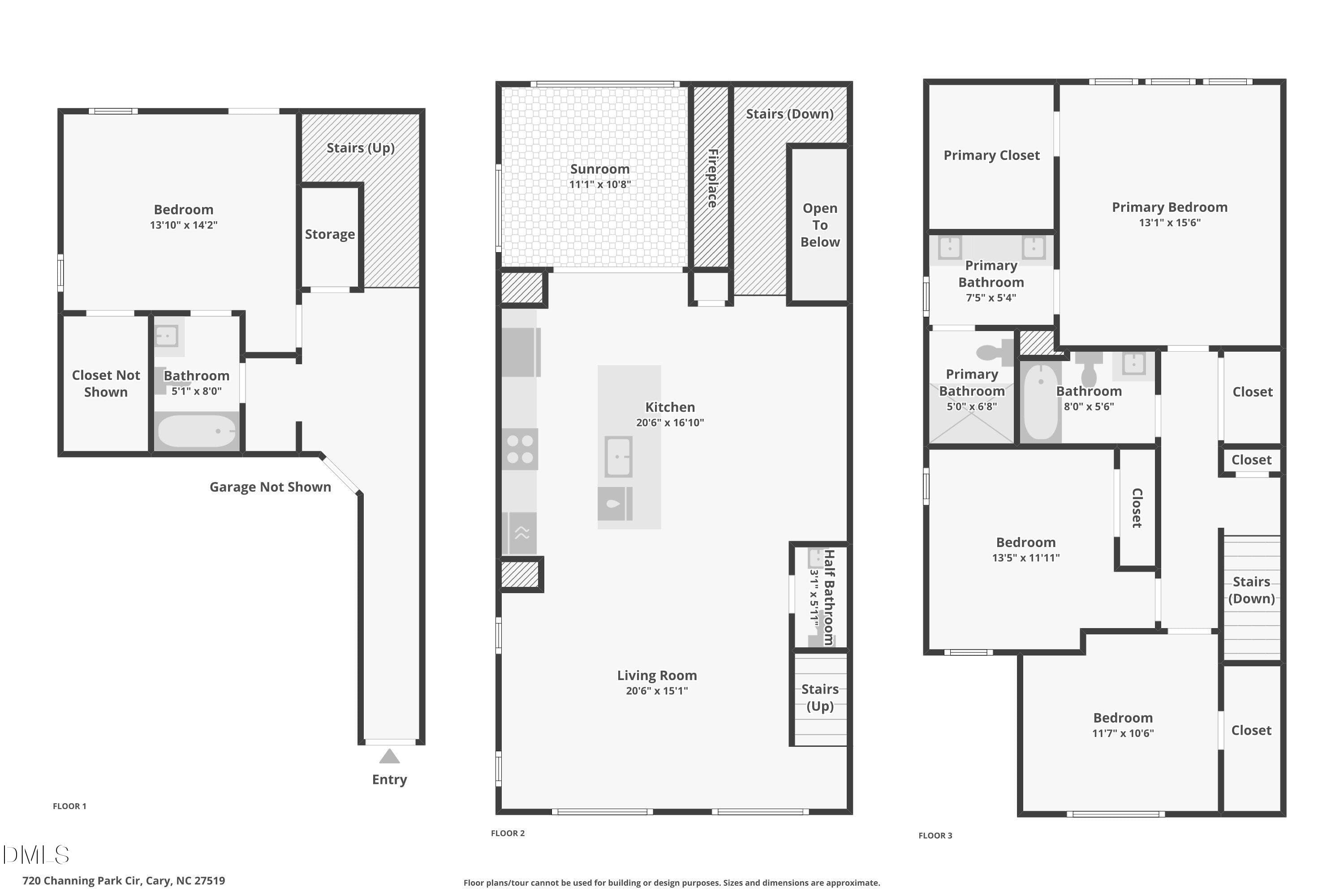 Floor Plan - 720 Channing Park Circle, Cary, NC 27519, Cary