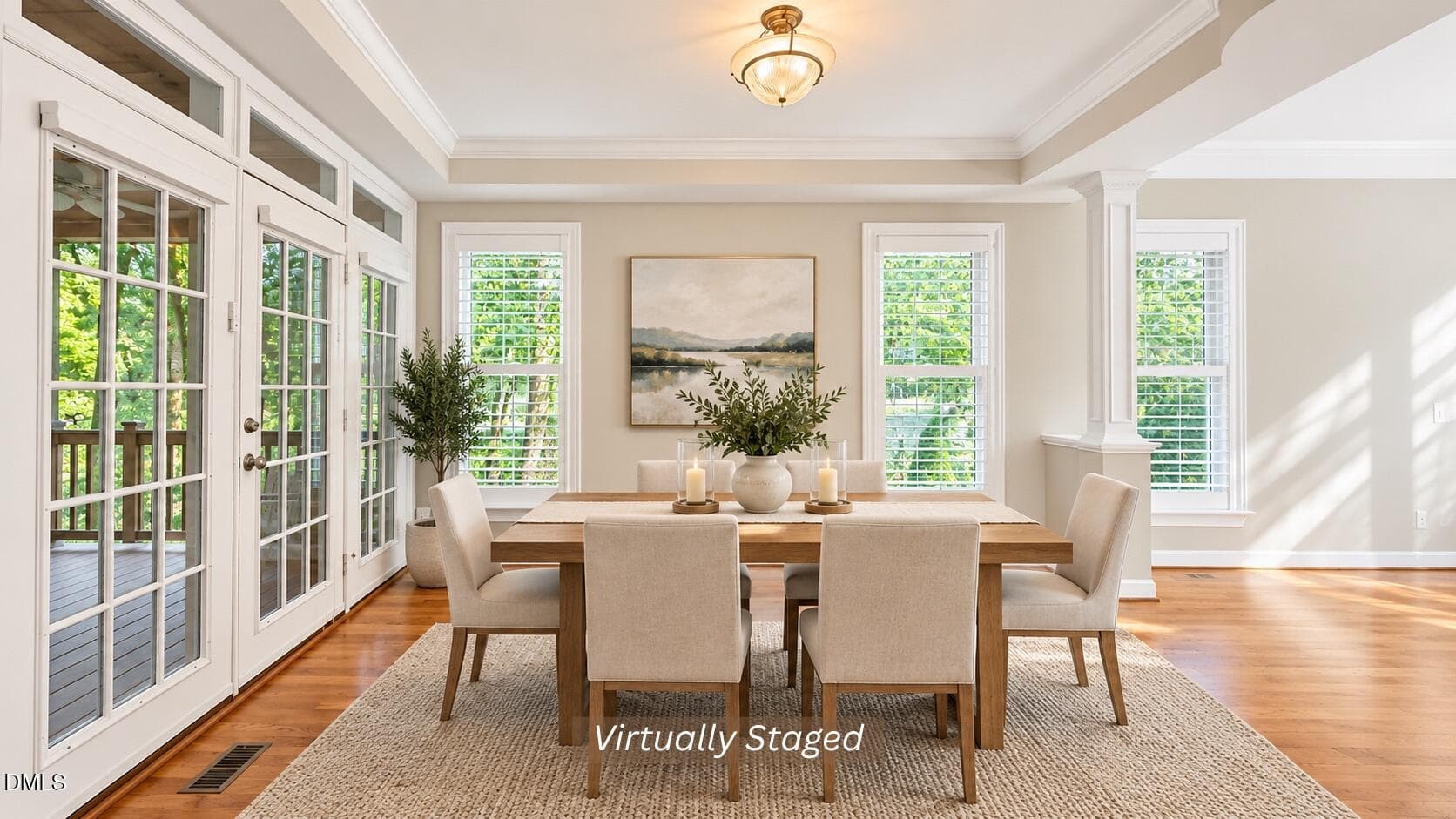Dining Room Virtually Staged Staged - 108 Agassi Court, Cary, NC 27511, Cary