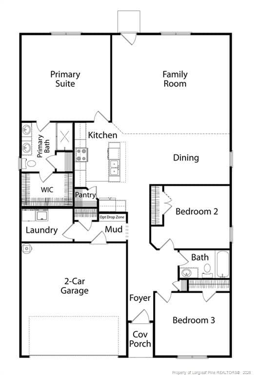 Sunset Floor Plan 1784 sq ft - 31 E Emily Gardens Drive, Selma, NC 27576