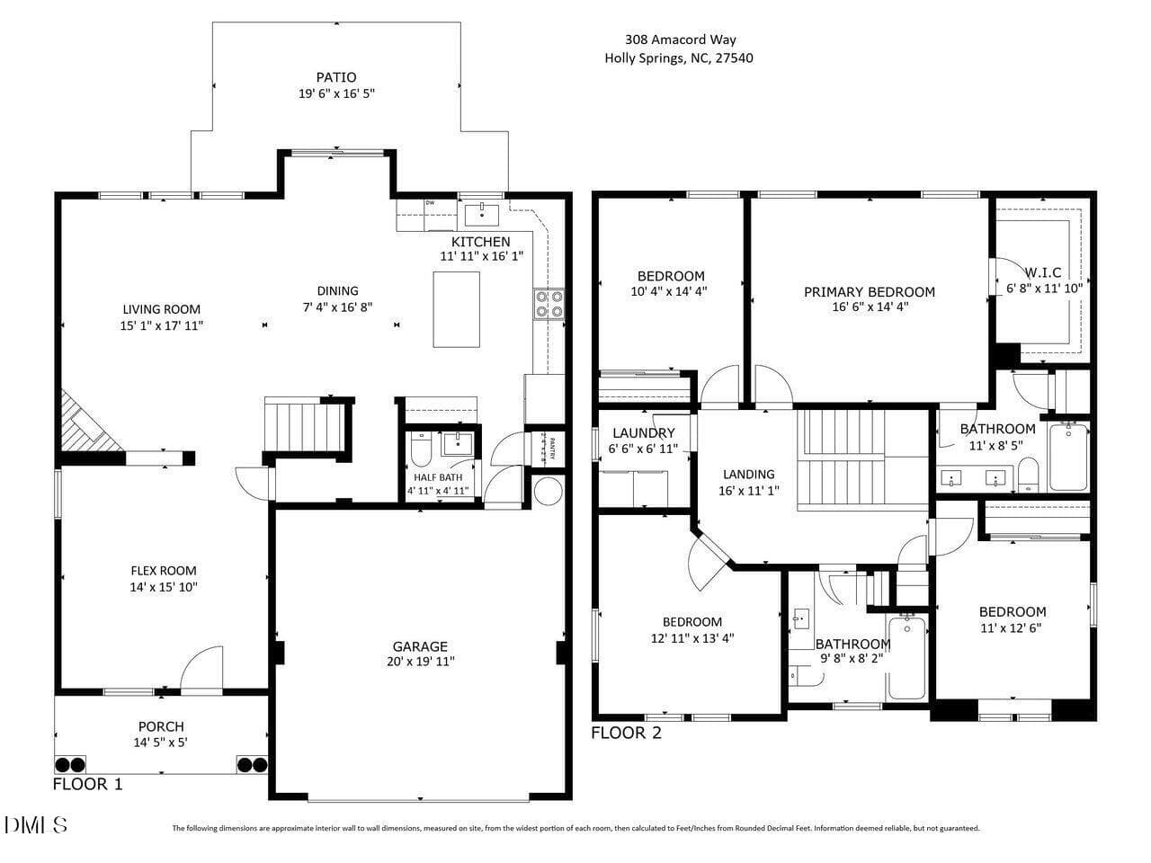 308Amacord - Floor Plan - 308 Amacord Way, Holly Springs, NC 27540, Holly Springs