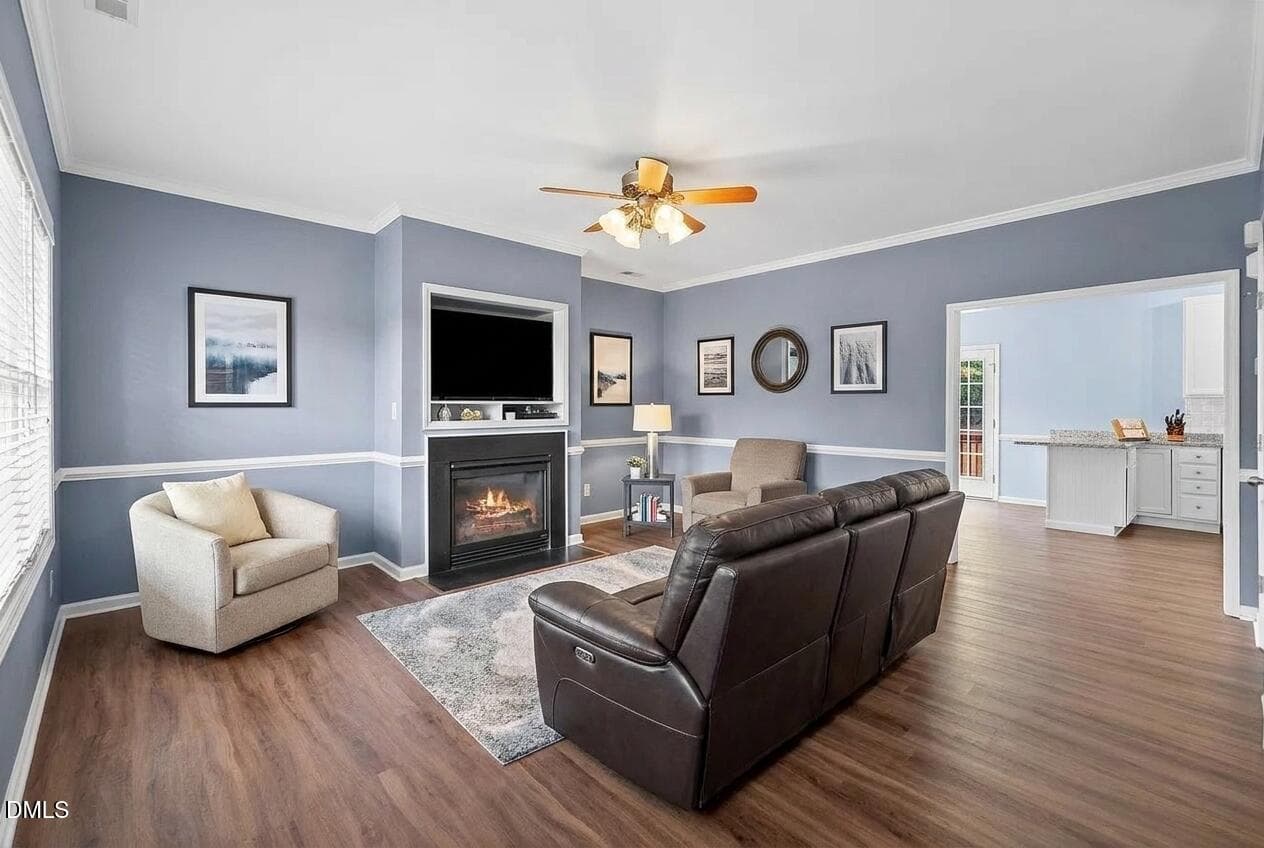 Virtual Staged-Family Rm - 107 Stoney Drive, Durham, NC 27703, Durham