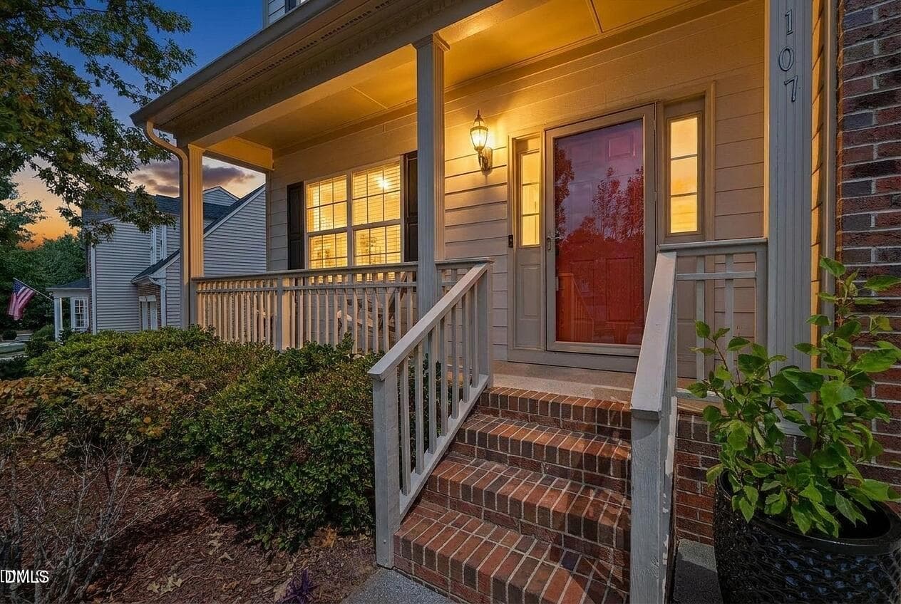 Virtual twilight-Porch - 107 Stoney Drive, Durham, NC 27703, Durham