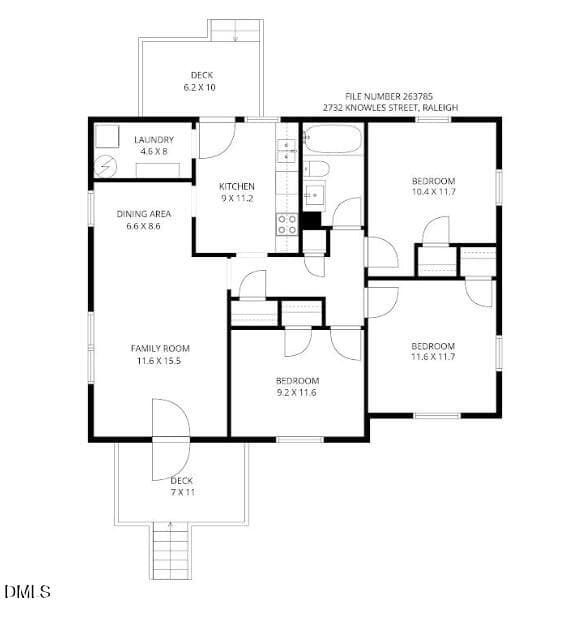 Floor plan - 2732 Knowles Street, Raleigh, NC 27603, Raleigh
