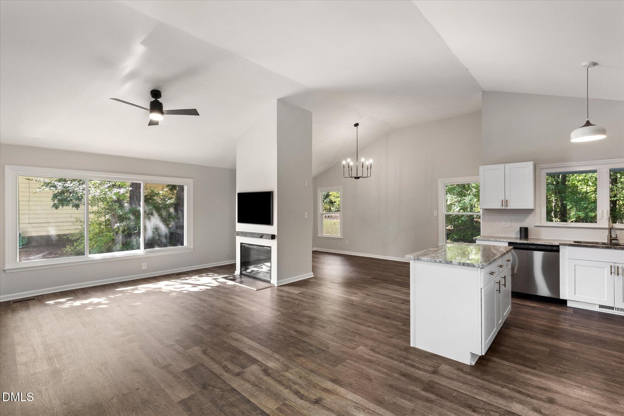 Living, Dining and Kitchen - 460 Dickens Drive, Raleigh, NC 27610, Raleigh