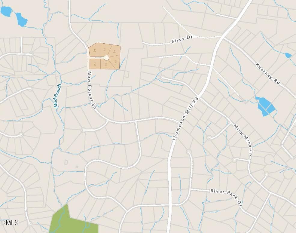 Vicinity Map (close up) - 2308 Wonderland Drive, Wake Forest, NC 27587, Wake Forest