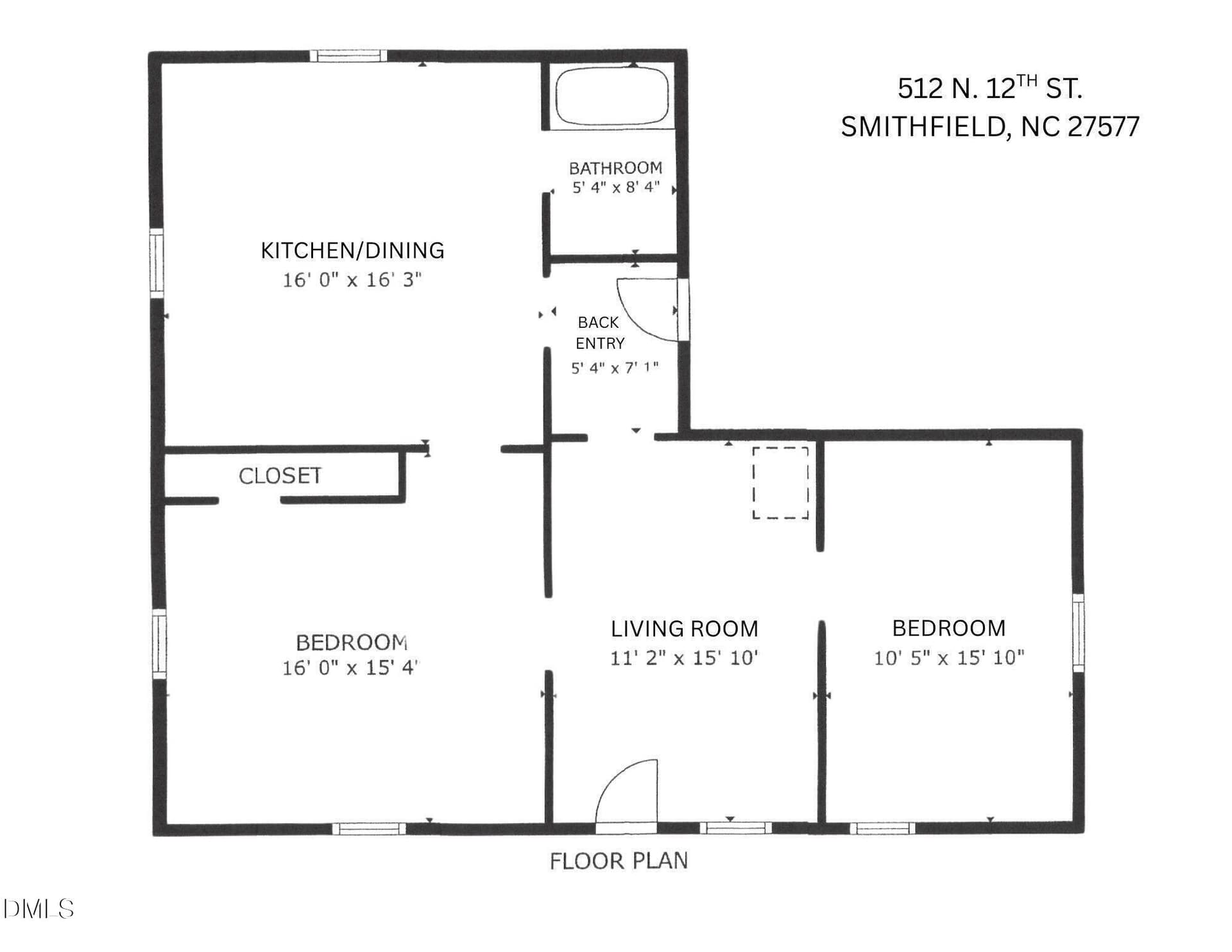 Floorplan 512 N 12th S - 512 N 12th Street, Smithfield, NC 27577