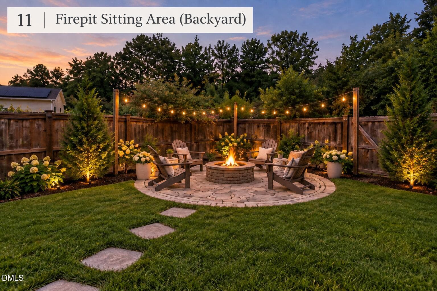 11 firepit area - 3457 S Beaver Lane, Raleigh, NC 27604, Raleigh