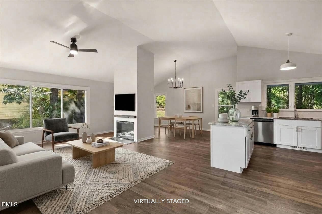 Open Concept Living Space - 460 Dickens Drive, Raleigh, NC 27610, Raleigh