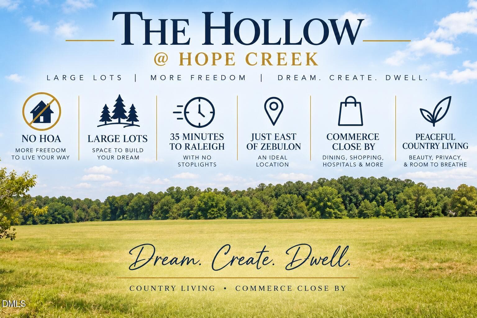 The Hollow community Highlights - 12 Acres Hope Creek Trail, Spring Hope, NC 27882
