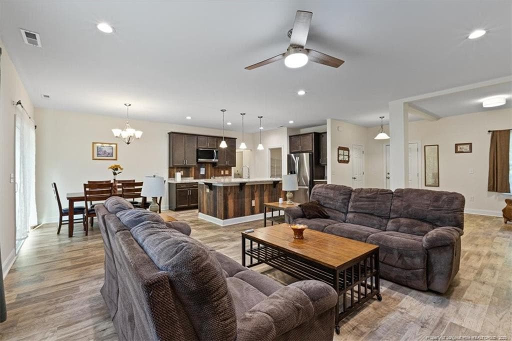 living room - 150 Horseshoe Hill Lane, Carthage, NC 28327