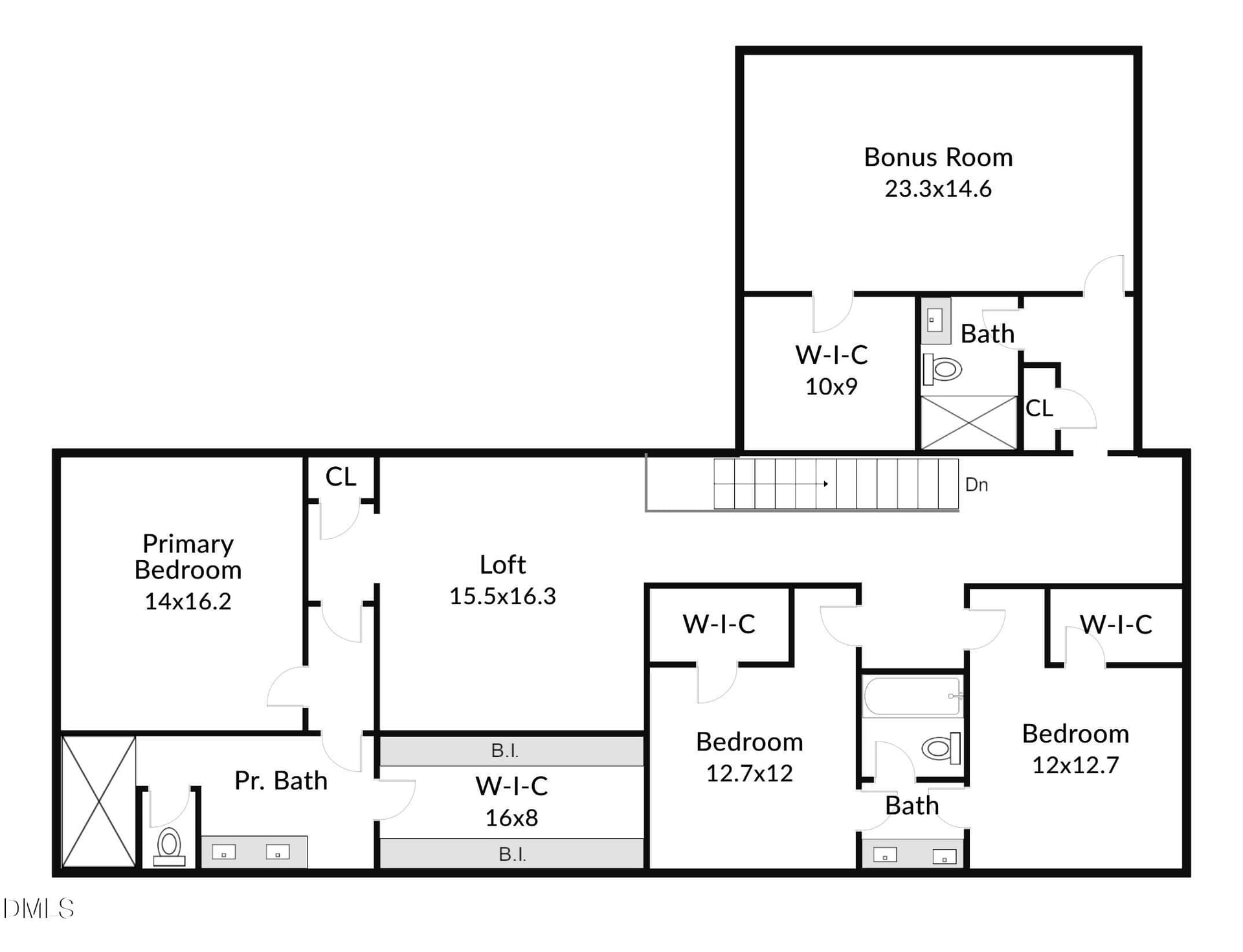 2nd Floor Layout - 2347 Grady Ridge Way, Hillsborough, NC 27278