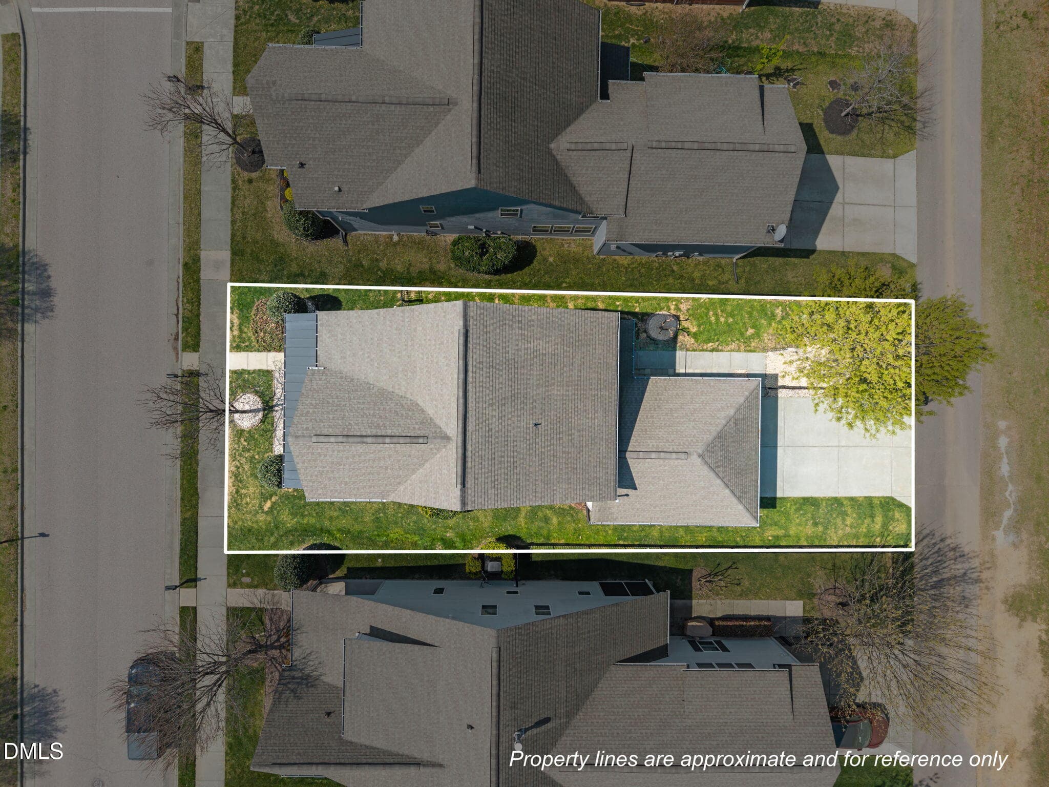 aerial - lot lines - 2608 Historic Circle, Morrisville, NC 27560, Morrisville