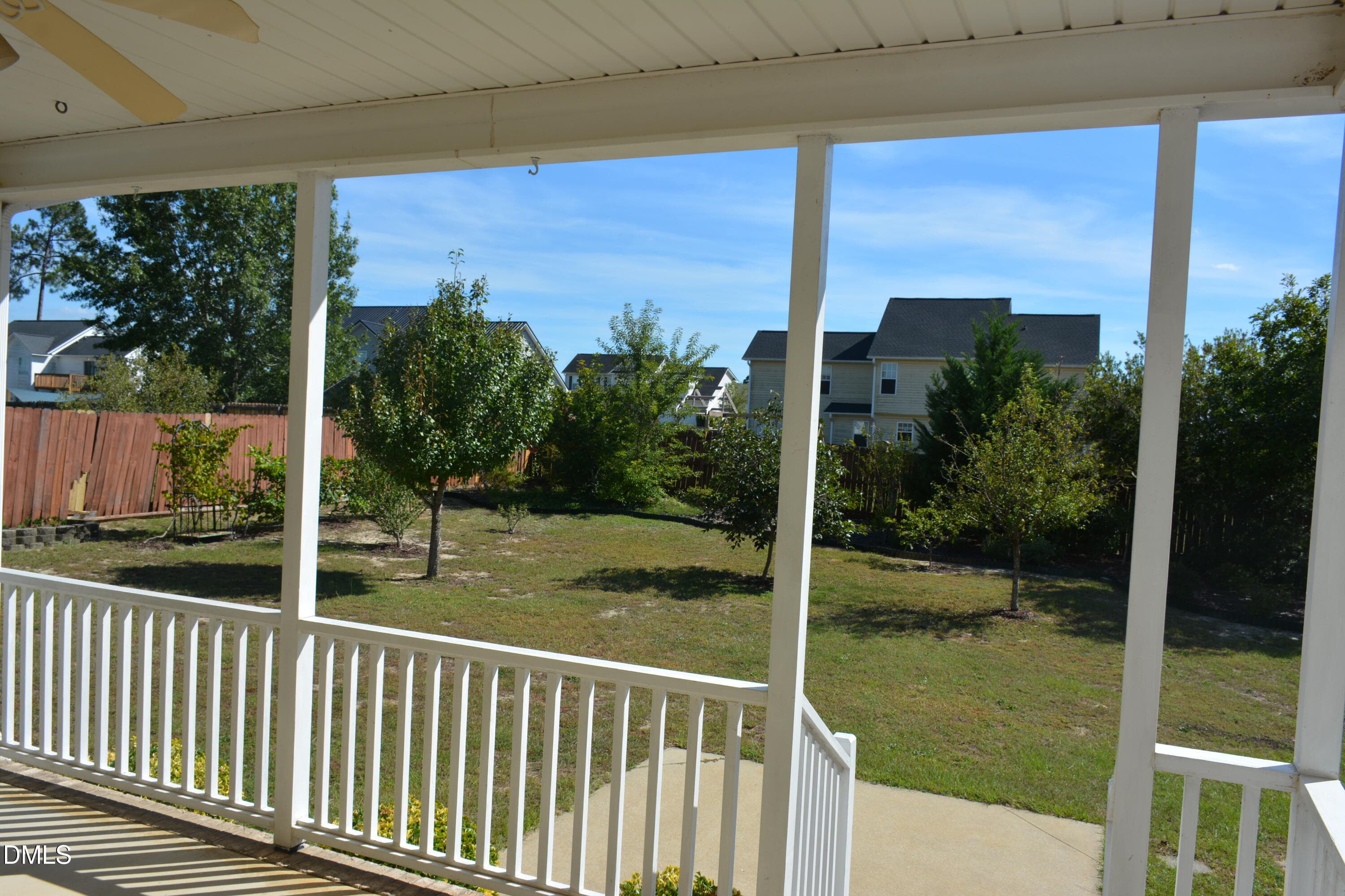 Rear porch view - 116 Leggett Drive, Cameron, NC 28326