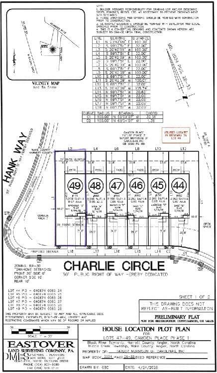 Plot Plan - 176 Charlie Circle, Angier, NC 27501