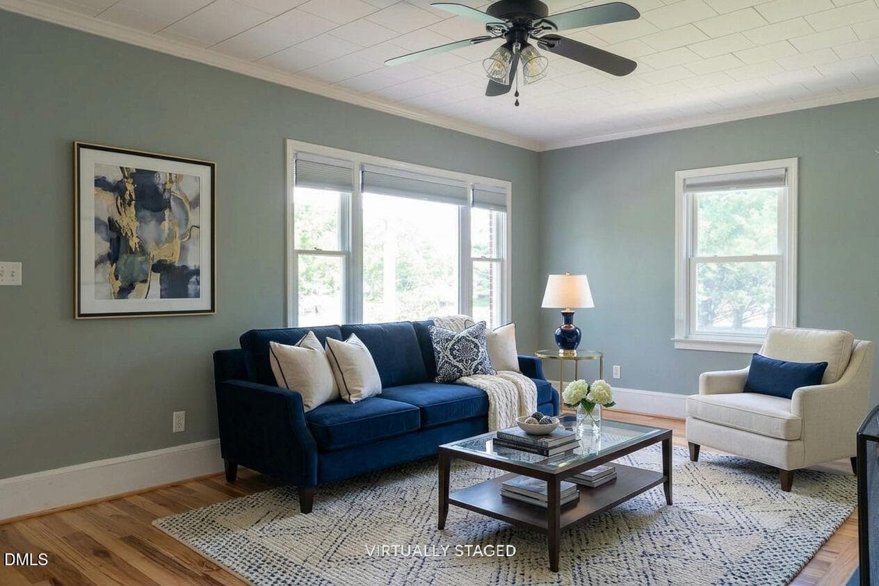 Virtually Staged Living Room - 3199 Nc-55, Coats, NC 27521