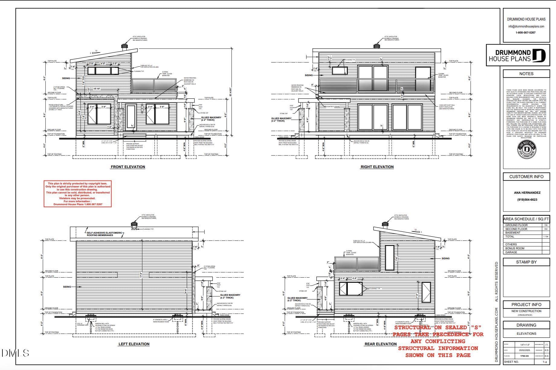 Plans - 517 Spruce - 516 N Maple Street, Durham, NC 27703, Durham