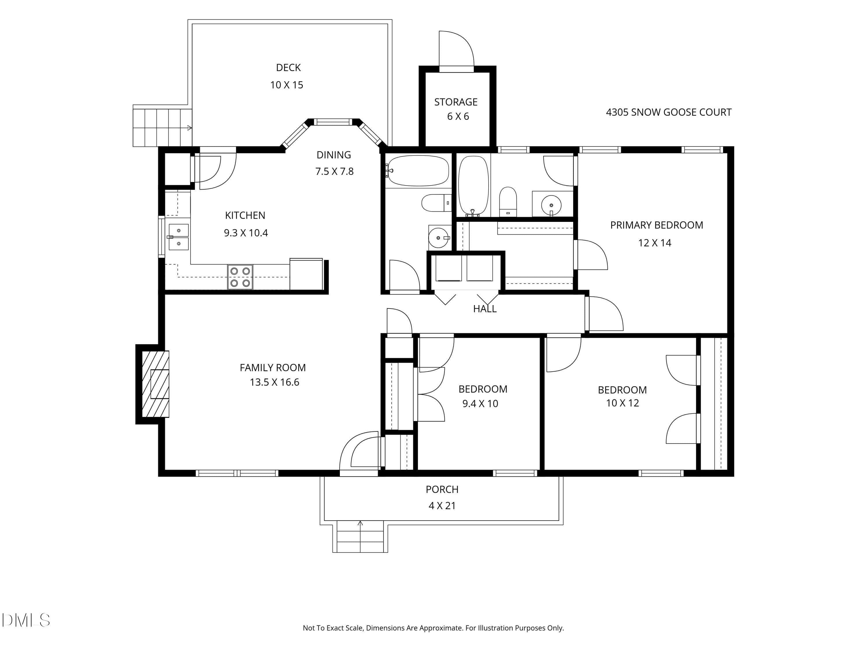 Floor plan_4305 Snow Goose - 4305 Snow Goose Court, Raleigh, NC 27616, Raleigh
