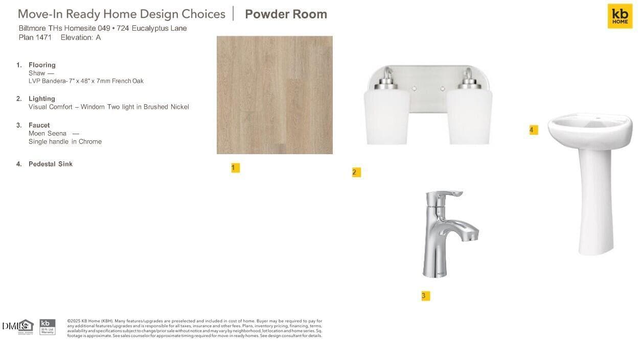 Powder Room - 724 Eucalyptus Lane, Raleigh, NC 27610