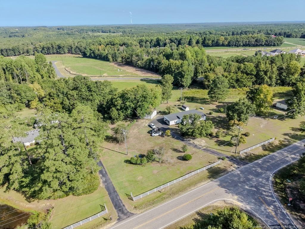 Aerial front left view - 5110 Old US 421, Lillington, NC 27546