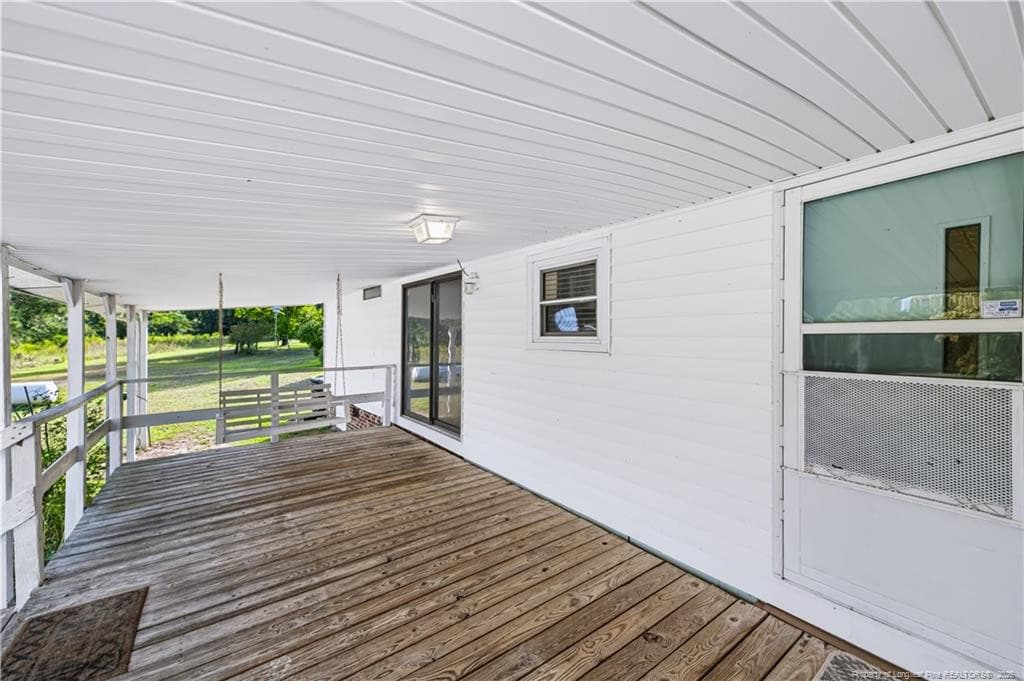 Rear Covered Deck - 5110 Old US 421, Lillington, NC 27546