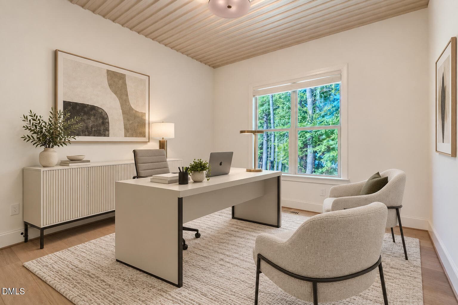 Downstairs-Modern-Office-Virtual-Staging - 1025 Smoke Willow Way, Rolesville, NC 27571, Rolesville