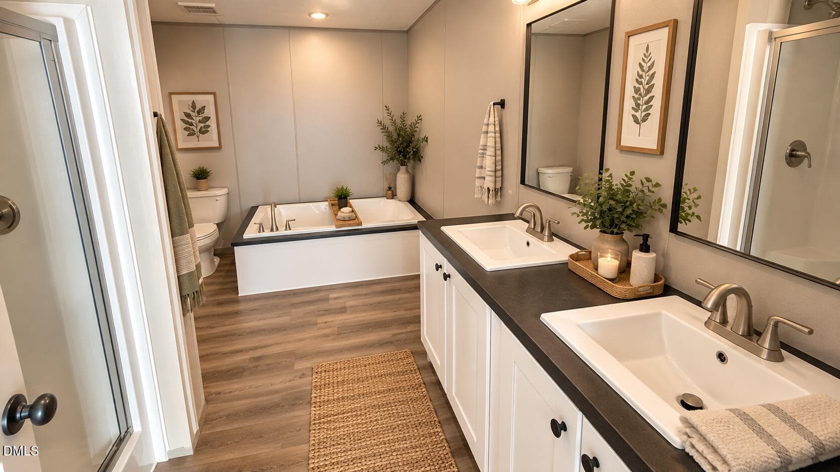 Primary Bathroom Staged - 1814 J P Road, Whitakers, NC 27891