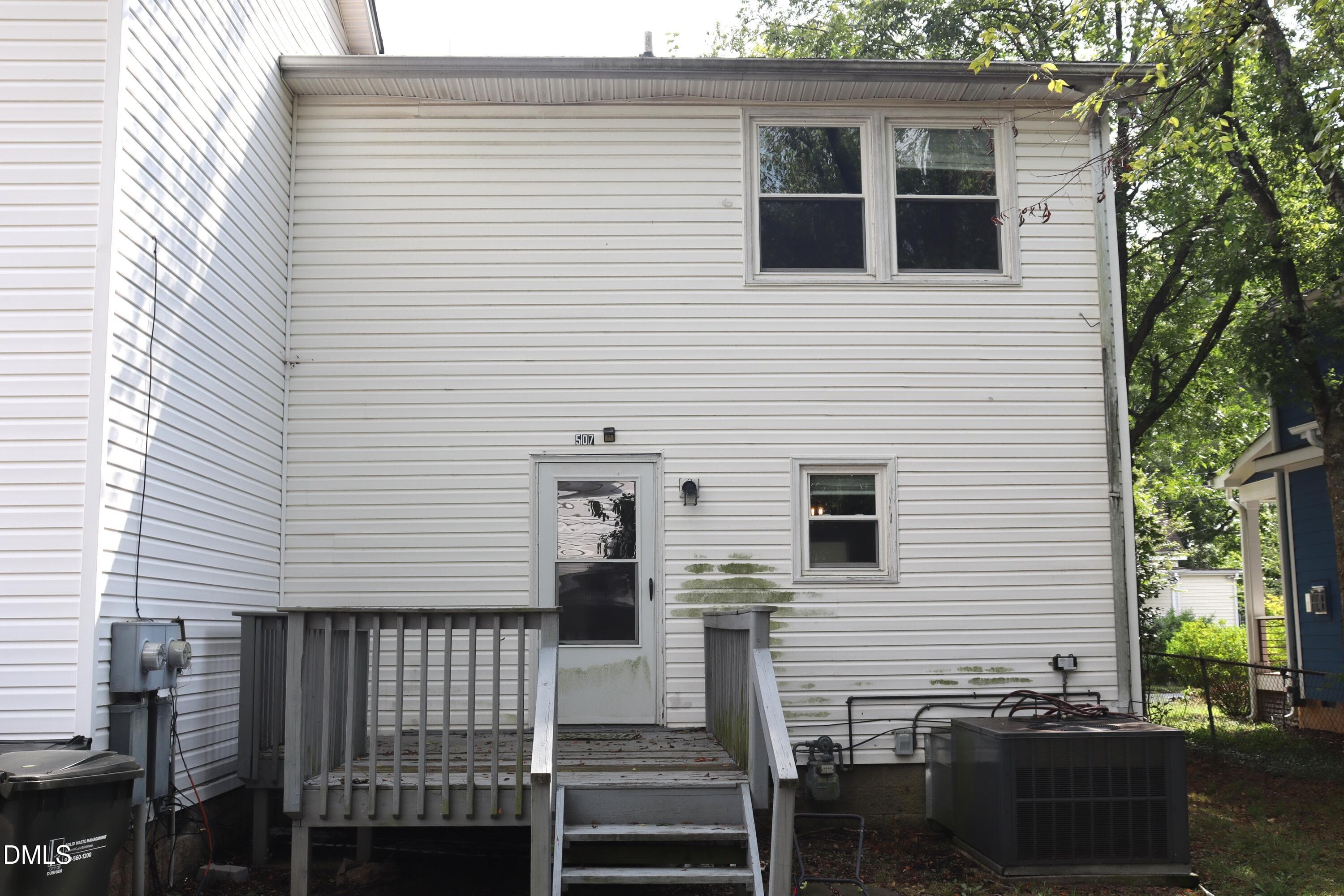 Back and deck - 507 Dowd Street, Durham, NC 27701