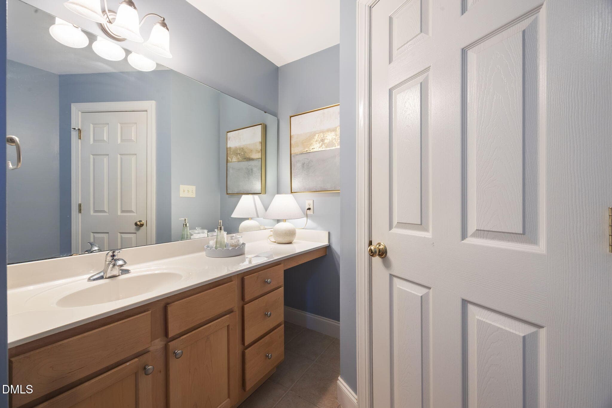 Hall bath with lots of counter space - 109 Menteith Court, Apex, NC 27502
