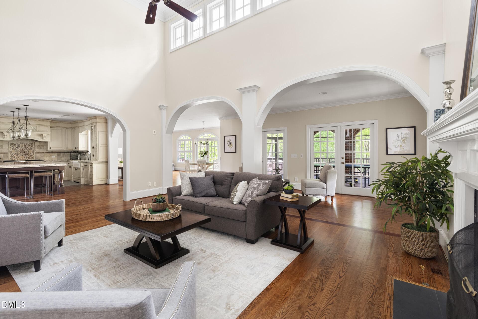 Curvilinear Archways/View of Backyard - 101 Quarry Place, Chapel Hill, NC 27517, Chapel Hill