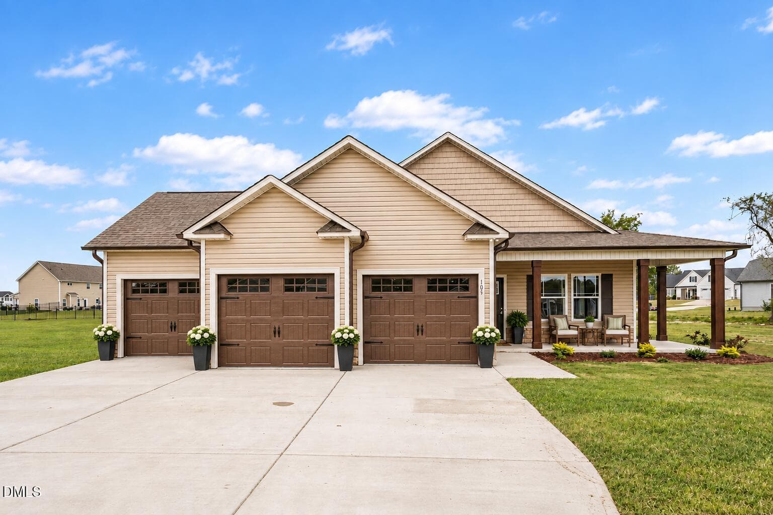 Virtually staged exterior - 105 Burnello Court (lot 217), Princeton, NC 27569