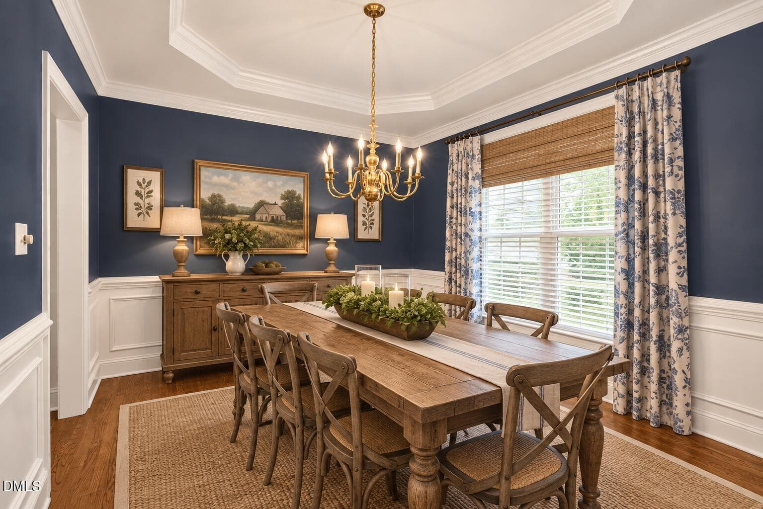 formal dining virtually staged - 2909 Whitehart Lane, Raleigh, NC 27606