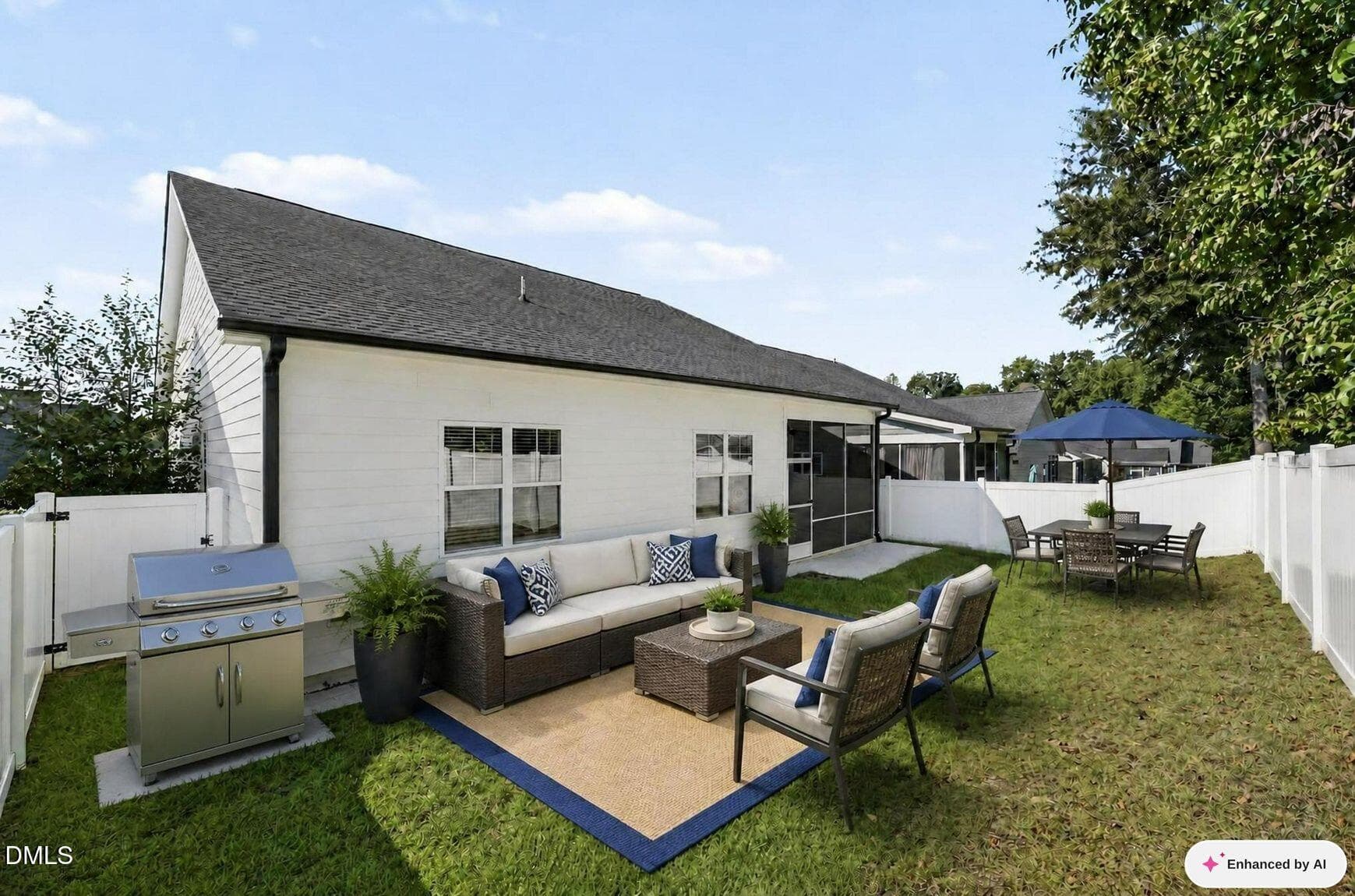 Virtually Staged BackYard - 52 Camille Brks Drive, Angier, NC 27501