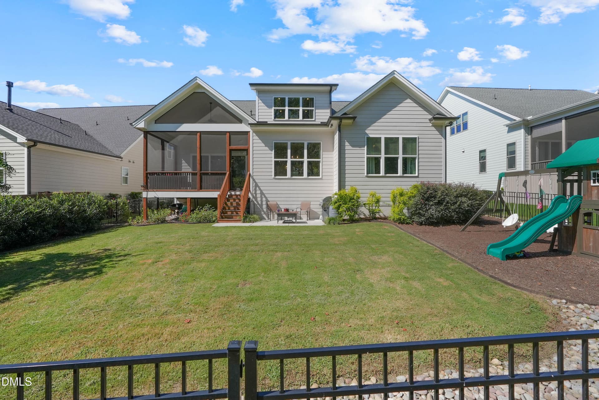 Fenced yard - 253 Tumbling River Drive, Wendell, NC 27591